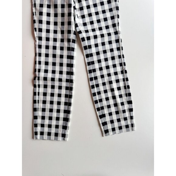 RAG & BONE Simone White Black Gingham Stretch Twill Skinny Trouser Pants, Size 2 - Picture 7 of 14